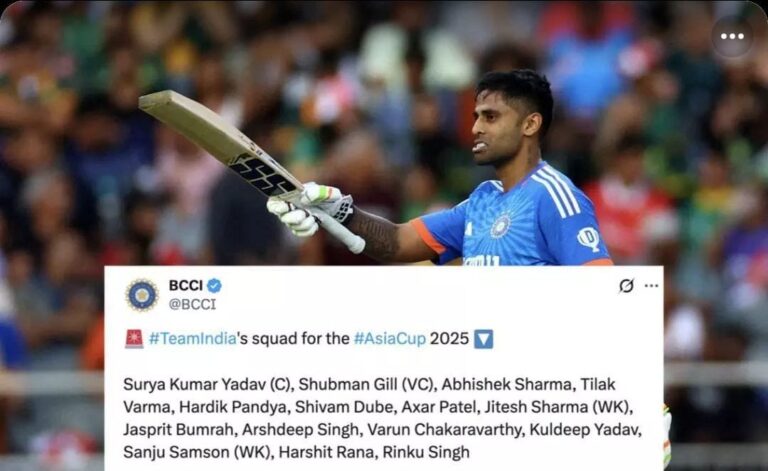 एशिया कप के लिए भारतीय टीम का हुआ एलान