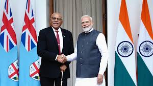 फिजी PM राबुका का PM मोदी संग साझा मंच पर बयान: “भारत संग रिश्तों को करेंगे और मजबूत, शांति व विकास में देंगे योगदान”